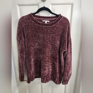 7 For All Man Kind Maroon Chenille Like Sweater Size Sm